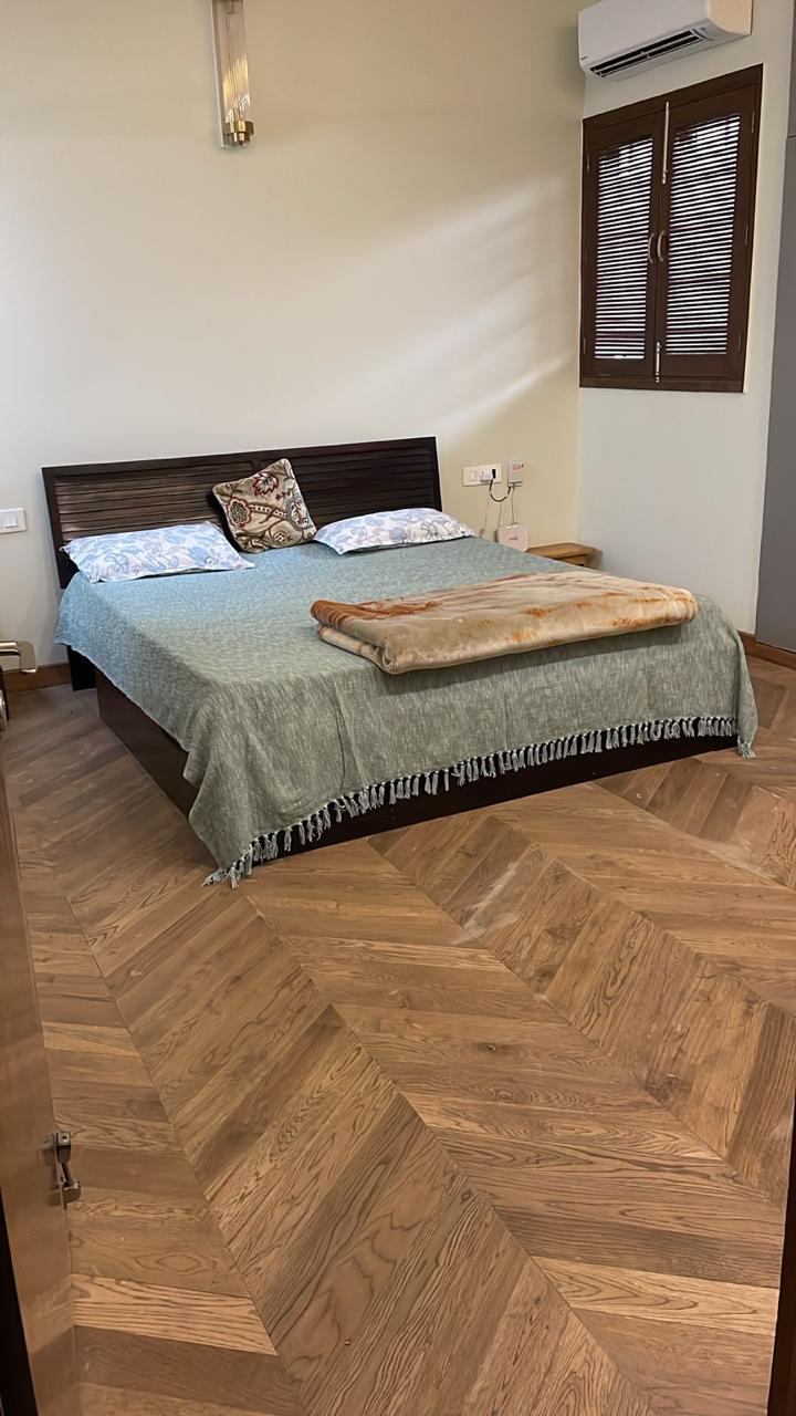 Bedroom with Herringbone Flooring, Kanpur
